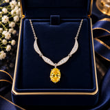 Golden Radiance Necklace – Unique Yellow Stone Statement Jewellery - Get Free Shipping