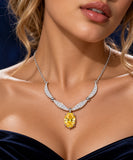 Golden Radiance Necklace – Unique Yellow Stone Statement Jewellery - Get Free Shipping