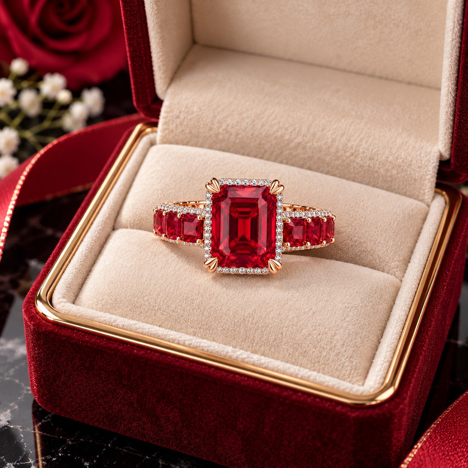 Ruby Red Elegance Ring – A Stunning Statement of Luxury - Get Free Shipping