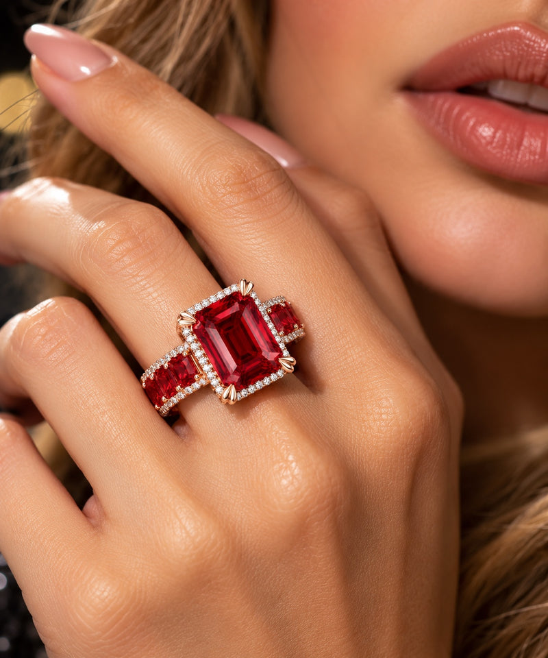 Ruby Red Elegance Ring – A Stunning Statement of Luxury - Get Free Shipping