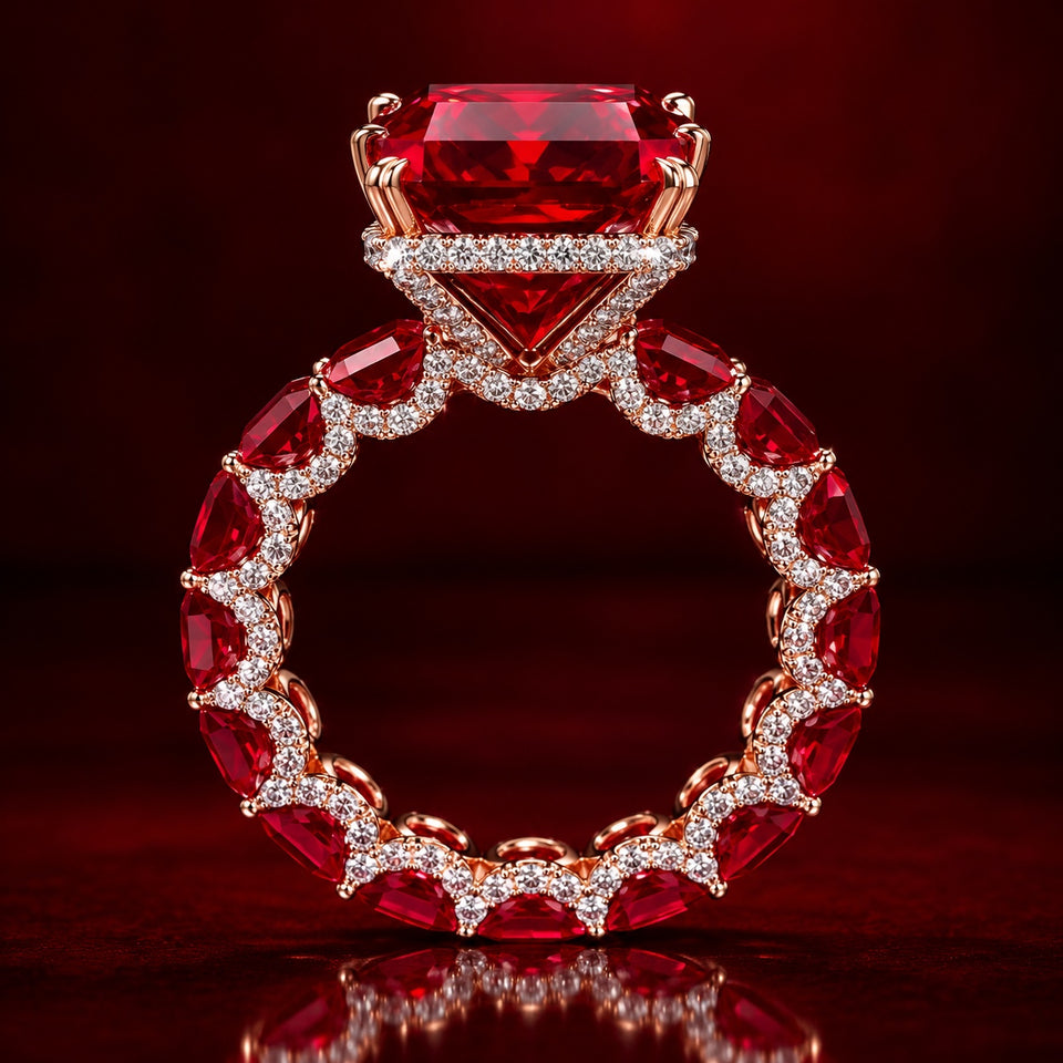 Ruby Red Elegance Ring – A Stunning Statement of Luxury - Get Free Shipping
